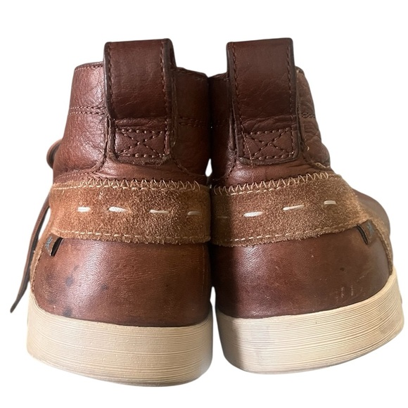 Chaco Davis brown mid leather chukka boots lace up outdoor main image 4
